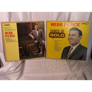 VTG Webb Pierce LP Vinyl Sands Of Gold Sweet Memories Decca Albums A Lot Of Two